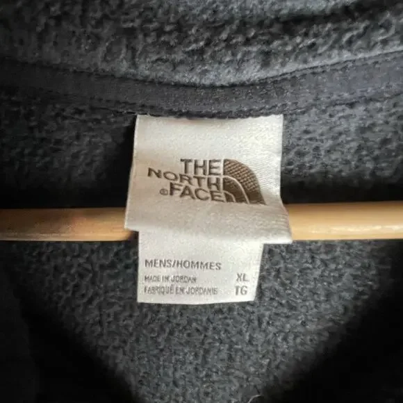 The North Face‎ Yukon Jack Whiskey Black Fleece Full Zip Vest Mens Sz XL Logo - Picture 4 of 10